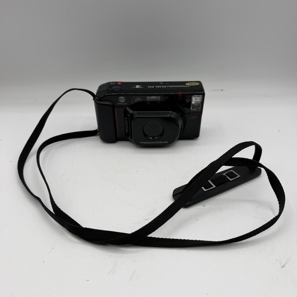 Vintage Minolta Freedom Dual 60 AF 35mm Point & Shoot Film Camera - Tested Works
